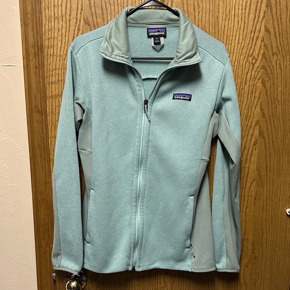 Patagonia Women's Mint Green Full-Zip Knit Jacket
